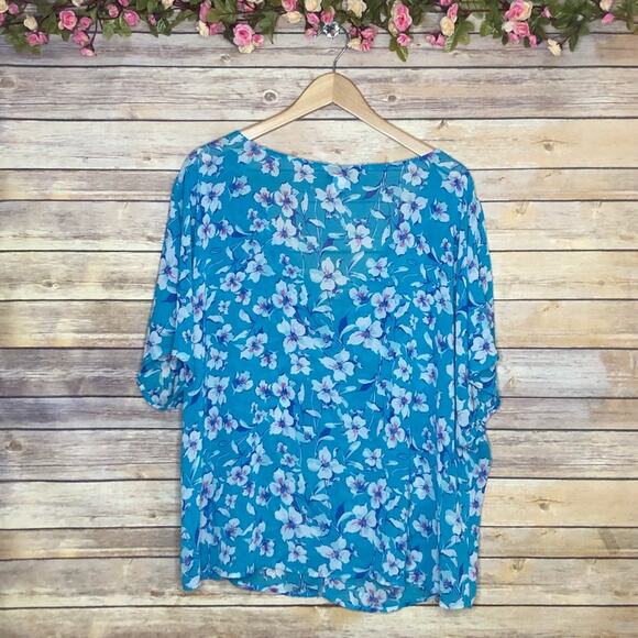 🌷5 for $25 Torrid Floral Chiffon Button Down Top - Picture 3 of 8